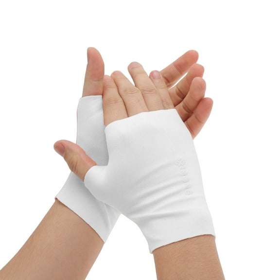 Unique Bargains 1 Pair Elegant Sun Protection Manicure Gloves  White