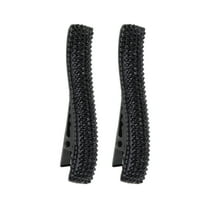 Unique Bargains 1 Pair Fashion Wavy Rectangle Hair Clips Hairdo Clip Black