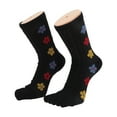 thumbnail image 1 of Unique Bargains 1 Pair Five Toe Socks Comfortable Mid-length Cute Flower Socks for Women Black, 1 of 6