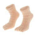 thumbnail image 1 of Unique Bargains 1 Pair Five Toe Socks Thickening Plush Socks for Women Pink, 1 of 6