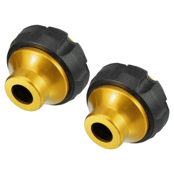 Unique Bargains 1 Pair Fork Front Motorcycle Sliders Frame Wheel Crash Protector Universal CNC Aluminum Alloy Gold Tone