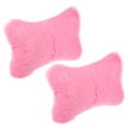 thumbnail image 1 of Unique Bargains 1 Pair Furry Car Seat Neck Pillows Soft Fluffy Car Headrest Pillows Head Support Car Decor Pink, 1 of 6