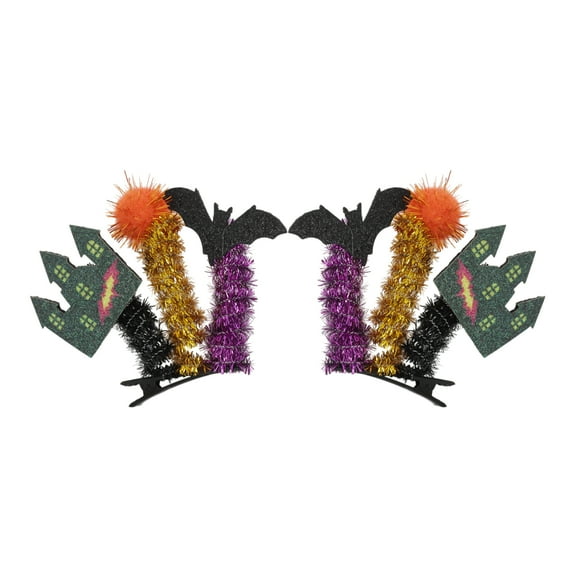 Unique Bargains 1 Pair Hair Clip Fashion Duckbill Clip House Halloween 1 Hair Barrettes Multicolor