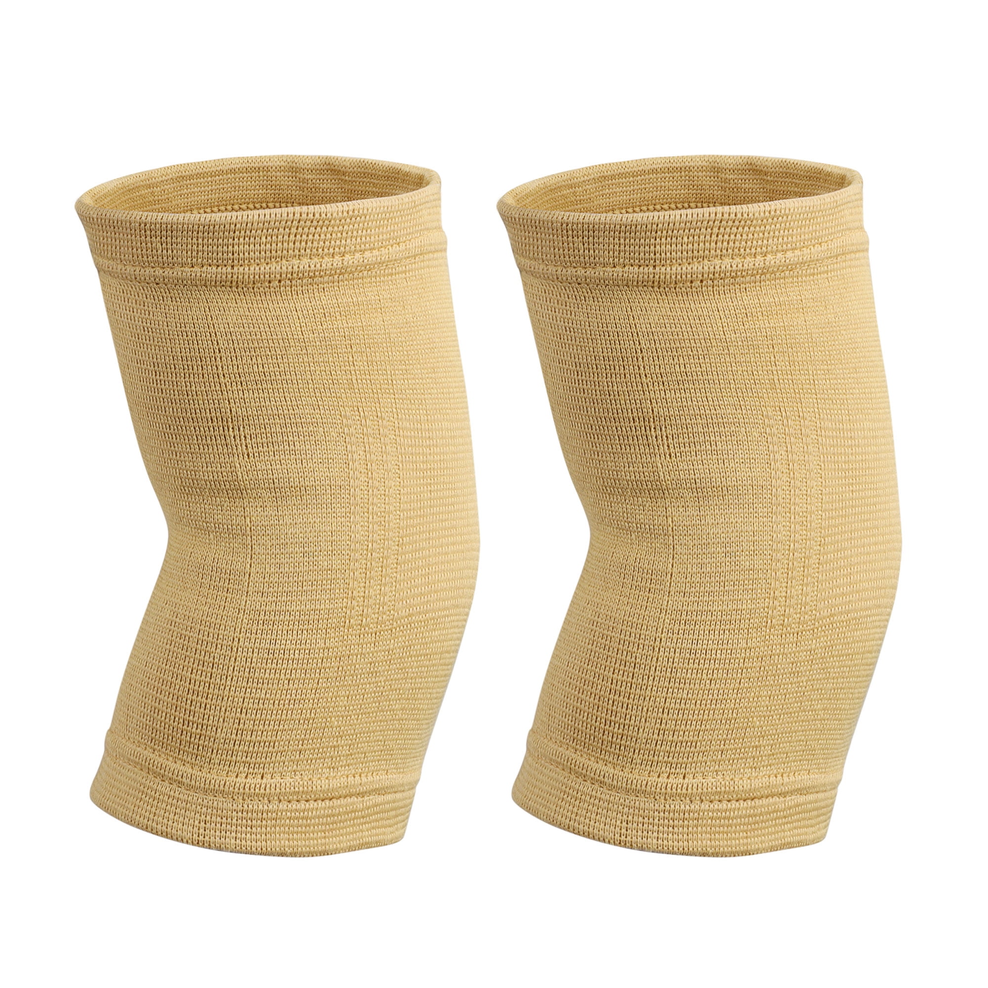 Unique Bargains 1 Pair Khaki Elbow Compression Sleeve Elbow Brace for Tennis
