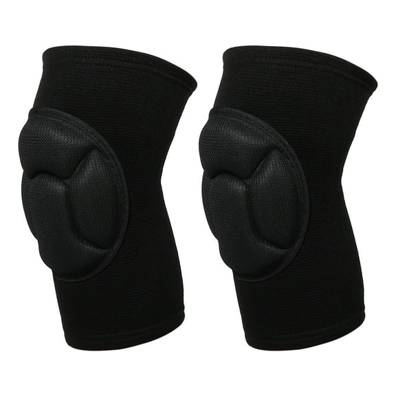 Unique Bargains 1 Pair Knee Brace Protection Polyester Knee Pads Knee Support for Sport Gym Skating Black Size L