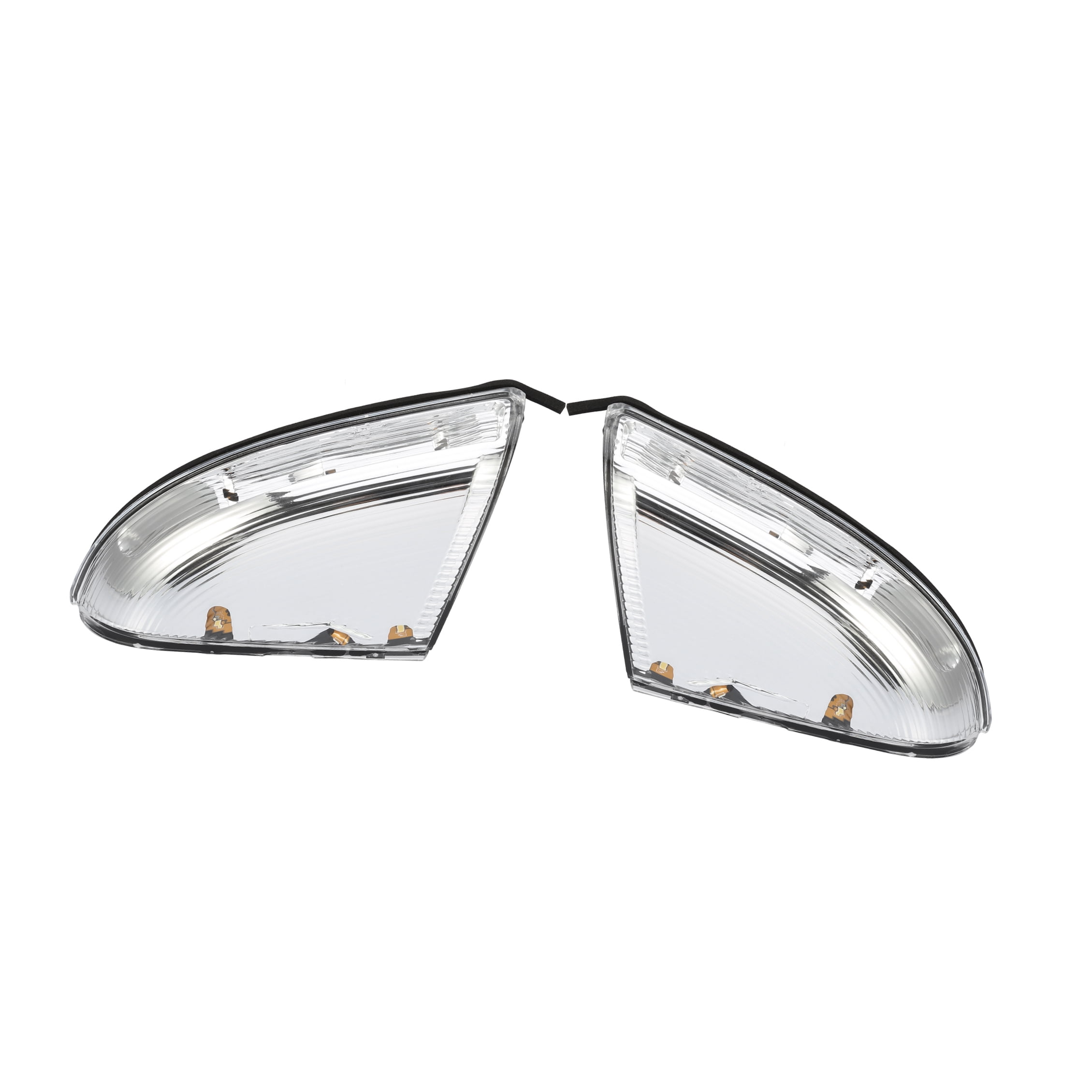 Unique Bargains 1 Pair LED Front Mirror Turn Signal Light 68064948AA for Dodge Silver