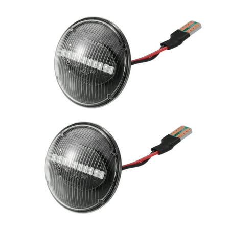Unique Bargains 1 Pair LED Side Marker Turn Signal Light for Land Rover Range Rover 2006-2012 Clear Lens Yellow Light
