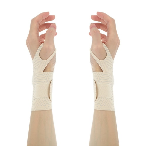 Unique Bargains 1 Pair Lightweight Wristbands 13.58"x3.23" Wristbands for Sport Skin Color