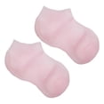 thumbnail image 1 of Unique Bargains 1 Pair Moisturizing Gel Socks Cracked Foot Care Protector Ankle Silicone Socks L Size Pink, 1 of 6