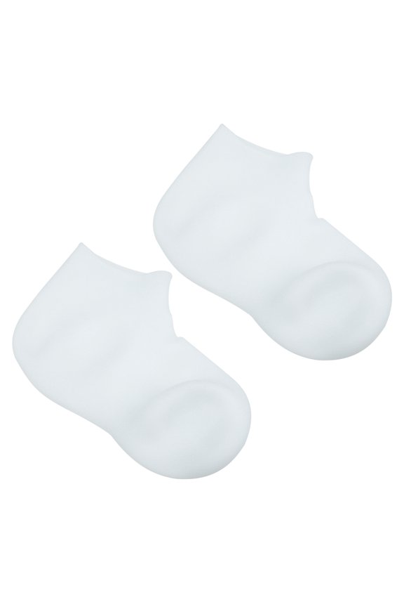 1 Pair Moisturizing Gel Socks Cracked Foot Care Protector Ankle Silicone Socks S Size White