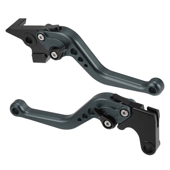 Unique Bargains 1 Pair Motorcycle Brake Clutch Levers Adjustable Folding for Yamaha FZ6 Fazer 2004-2010 Titanium Tone