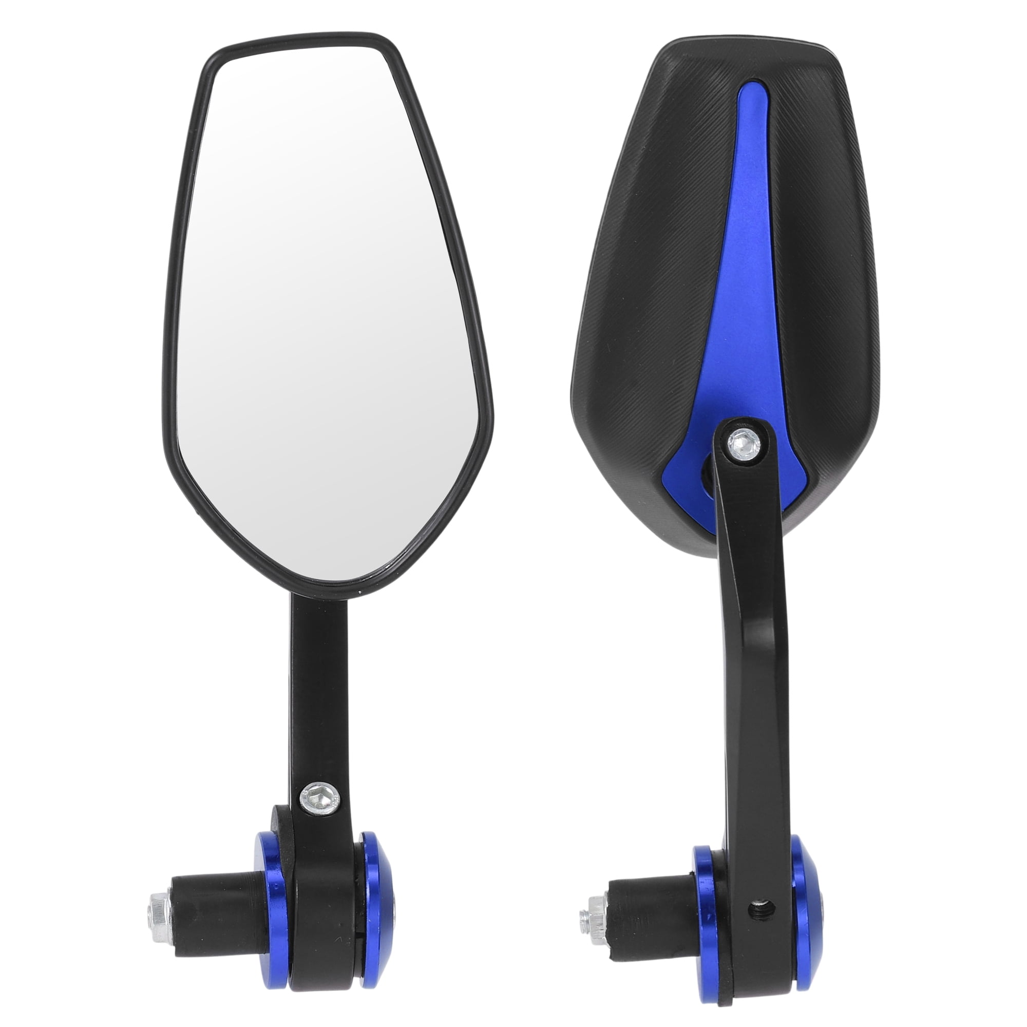 Unique Bargains 1 Pair Motorcycle Rear View Mirrors Bar End Side Mirrors Mount Plastic Aluminum