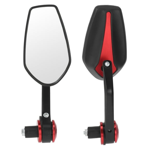 Unique Bargains 1 Pair Motorcycle Rear View Mirrors Dual Sport Mirror Plastic