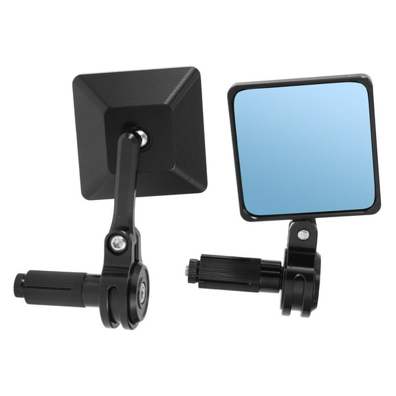 Unique Bargains 1 Pair Motorcycle Rear View Mirrors Handlebar Mirrors Aluminum Square