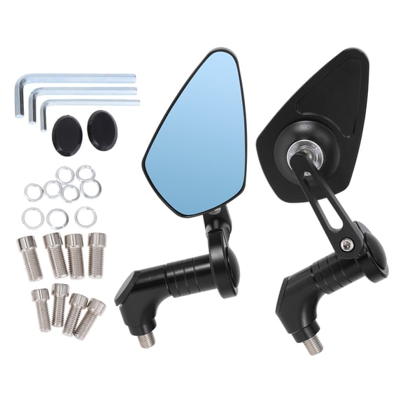 Unique Bargains 1 Pair Motorcycle Rear View Mirrors Handlebar Mirrors Aluminum