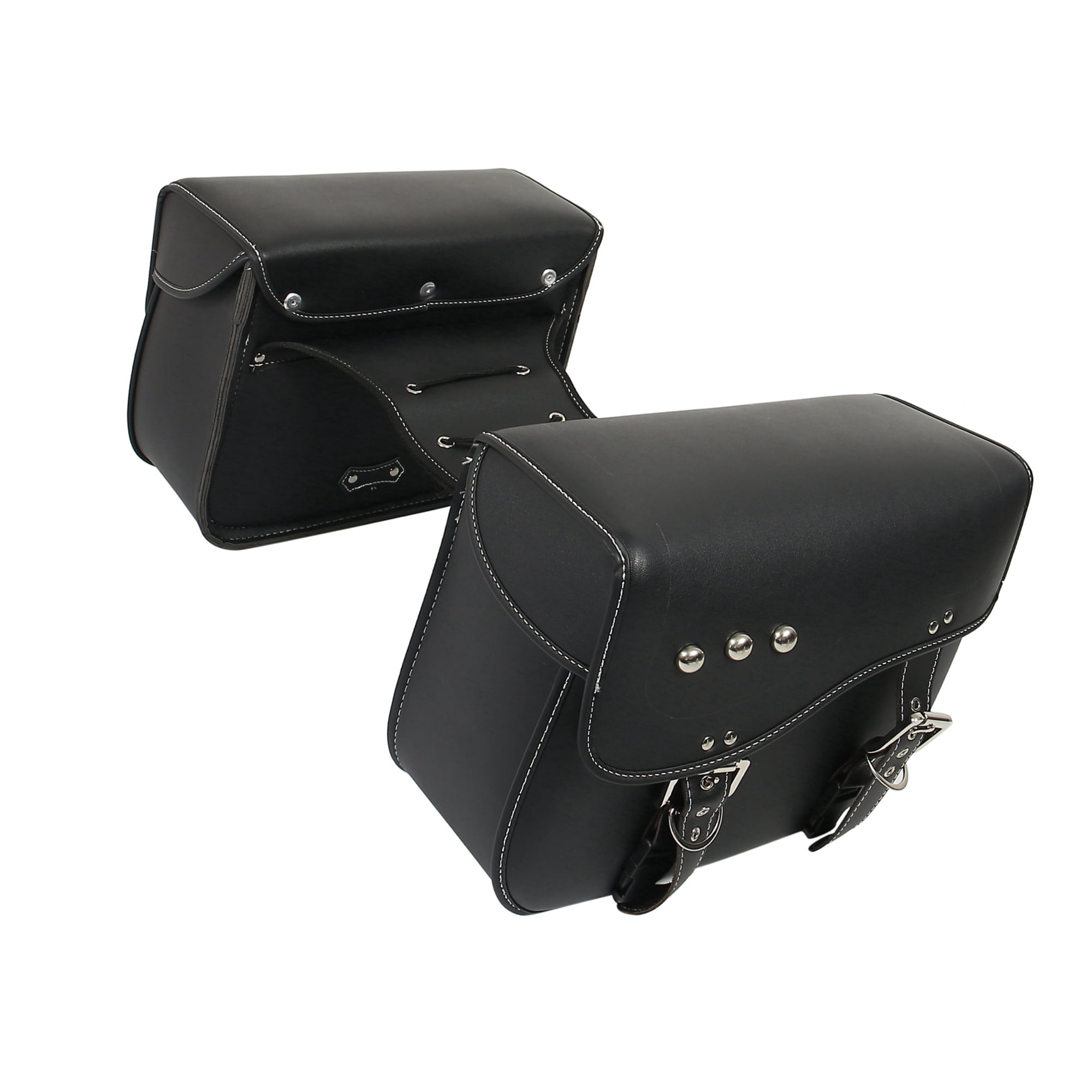 Unique Bargains 1 Pair Motorcycle Saddlebag Side Tool Bags Waterproof Black