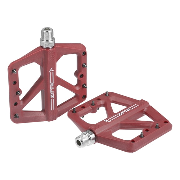 Unique Bargains 1 Pair Nylon Rear Foot Peg Flat Pedal Footrests Red Fit 9/16 Inch Axles BMX MTB Bike Bicycle