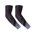 thumbnail image 1 of Unique Bargains 1 Pair Perspiration Wicking Arm Sleeves for Outdoor Arm Cover Gray Black, 1 of 5