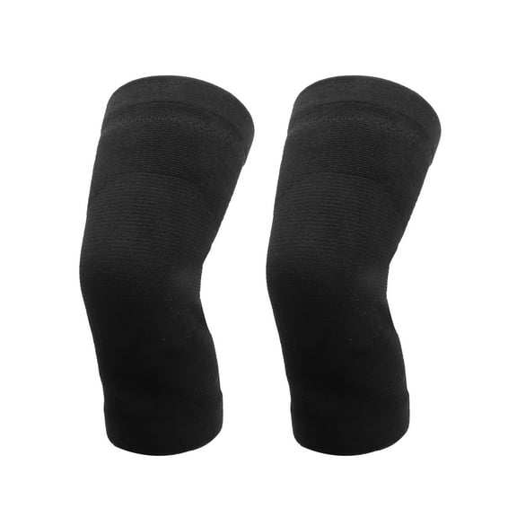Unique Bargains 1 Pair Plush Knee Pads Medium Size Black