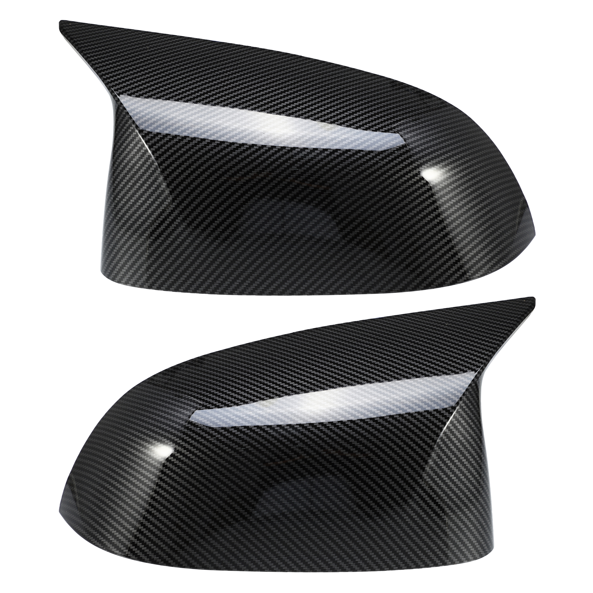 Gloss White Passenger Side Mirror Cover Cap For BMW X3 G01, X4 G02, X5 G05, X6 G06 - Clip-On Replacement (51168496624)