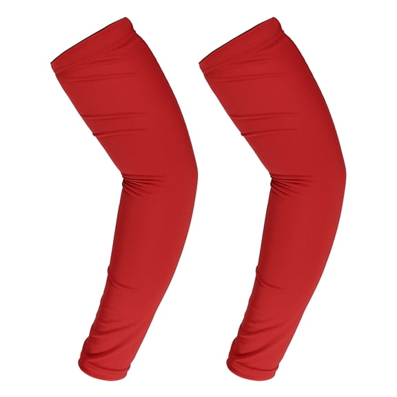 Unique Bargains 1 Pair Reduce Joint Pain Arm Elbow Compression Sleeve M Size Red