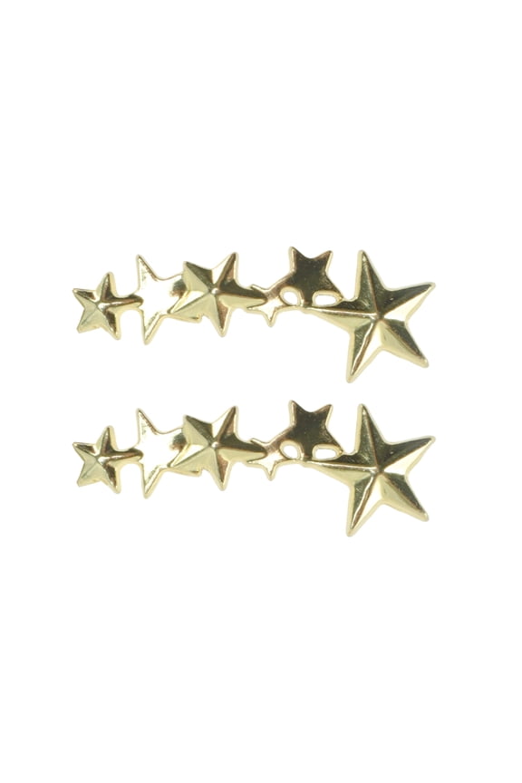 1 Pair Shoelace Charms Fashion Five-pointed Star Fashion Shoe Accessories Gold Tone