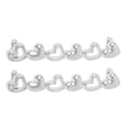thumbnail image 1 of Unique Bargains 1 Pair Shoelace Charms Hollowout Hearts Fashion Shoe Accessories Silver Tone, 1 of 5