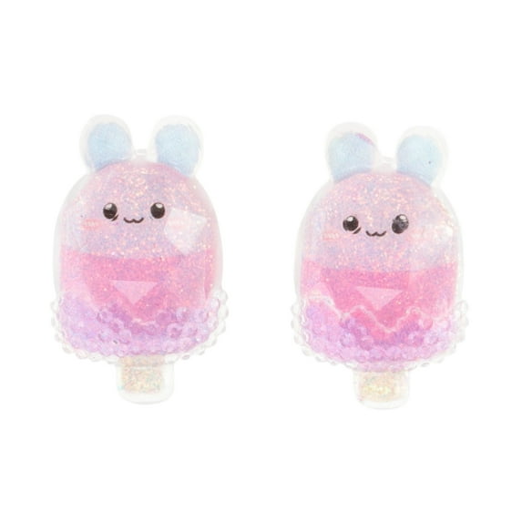 Unique Bargains 1 Pair Shoelace Charms Rabbit Fashion Shoe Accessories Pink Purple