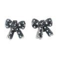 thumbnail image 1 of Unique Bargains 1 Pair Shoelace Charms Sparkly Base Transparent Bow Decorative Shoe Clips Black, 1 of 5