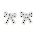 thumbnail image 1 of Unique Bargains 1 Pair Shoelace Charms Sparkly Base Transparent Bow Decorative Shoe Clips White, 1 of 5