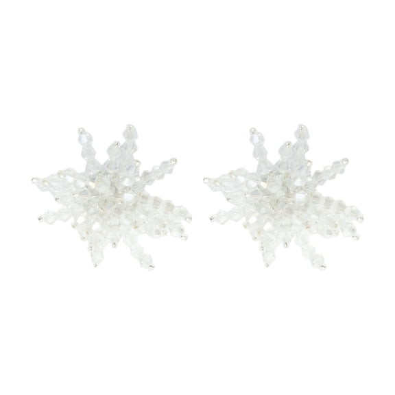 Unique Bargains 1 Pair Shoelace Charms Sparkly Bead Firework Decorative Shoe Clips Transparent