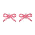thumbnail image 1 of Unique Bargains 1 Pair Shoelace Charms Sparkly Bow Decorative Shoe Clips Rose Red, 1 of 5