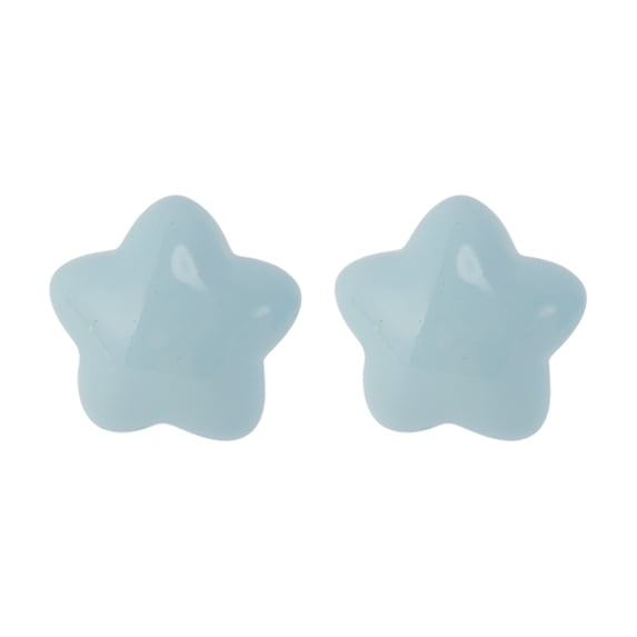 Unique Bargains 1 Pair Shoelace Charms Sparkly Chubby Star Decorative Shoe Clips Blue