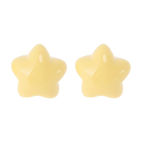 Unique Bargains 1 Pair Shoelace Charms Sparkly Chubby Star Decorative Shoe Clips Yellow