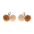 thumbnail image 1 of Unique Bargains 1 Pair Shoelace Charms Sparkly Fluffy Ball Decorative Shoe Clips Beige Dark Brown, 1 of 5