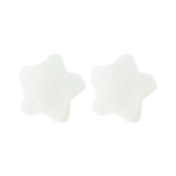 Unique Bargains 1 Pair Shoelace Charms Sparkly Plush Star Decorative Shoe Clips White