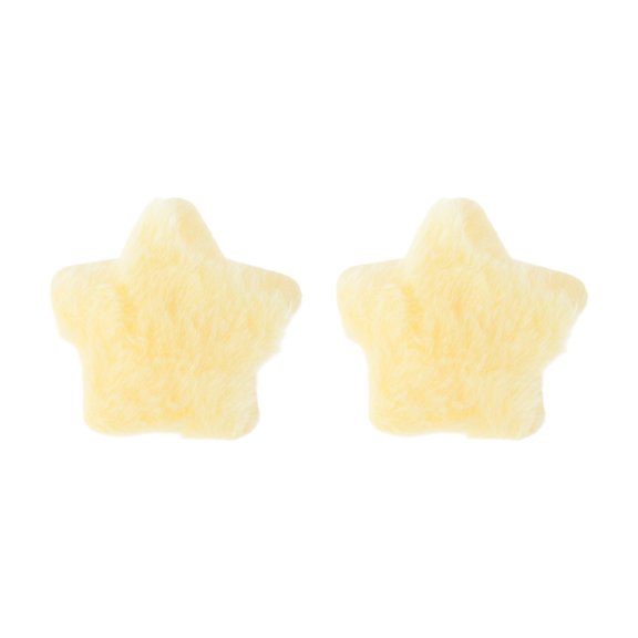 Unique Bargains 1 Pair Shoelace Charms Sparkly Plush Star Decorative Shoe Clips Yellow