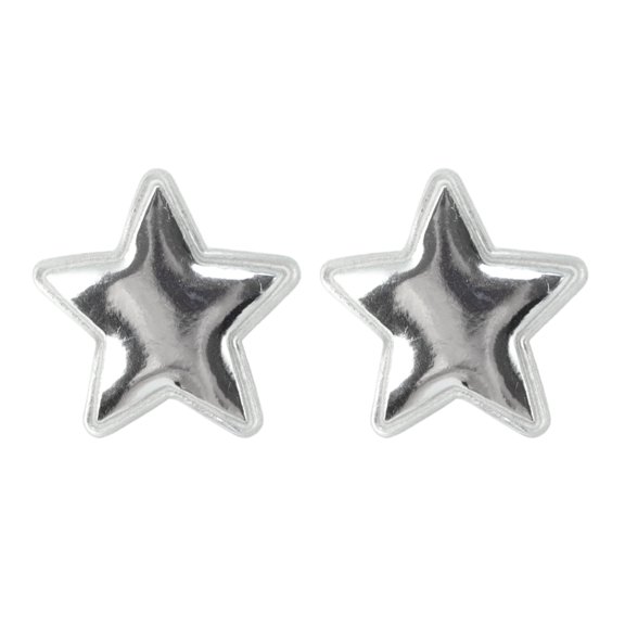 Unique Bargains 1 Pair Shoelace Charms Sparkly Star Decorative Shoe Clips Silver Tone