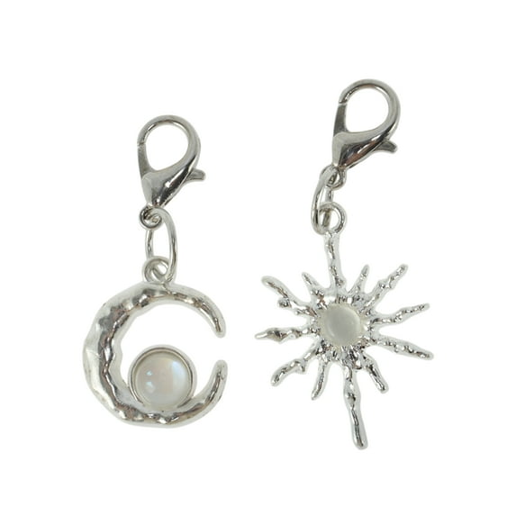 Unique Bargains 1 Pair Shoelace Charms Sunflower Moon Fashion Shoe Accessories Silver Tone