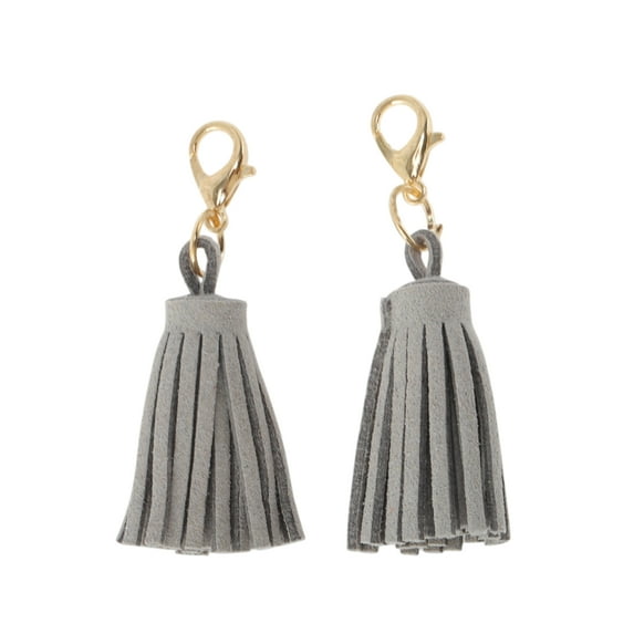 Unique Bargains 1 Pair Shoelace Charms Tassels Fashion Shoe Accessories Light Gray