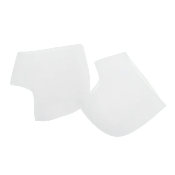 Unique Bargains 1 Pair Silicone Non Perforated Heel Protectors for Travelling White Silicone