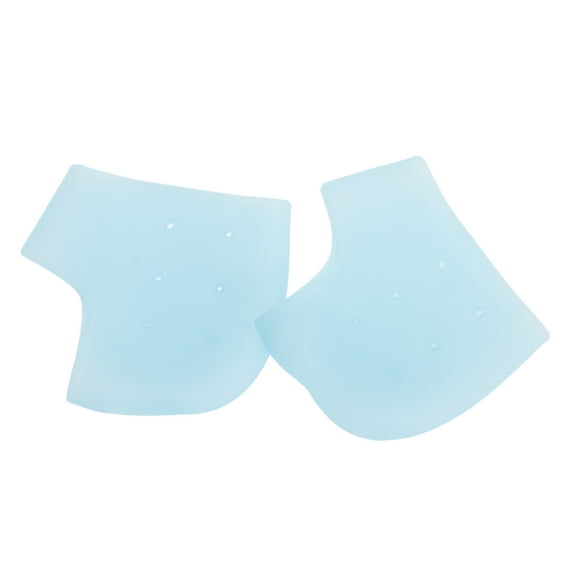 Unique Bargains 1 Pair Silicone Tape Hole Heel Protectors for Travelling Blue Silicone