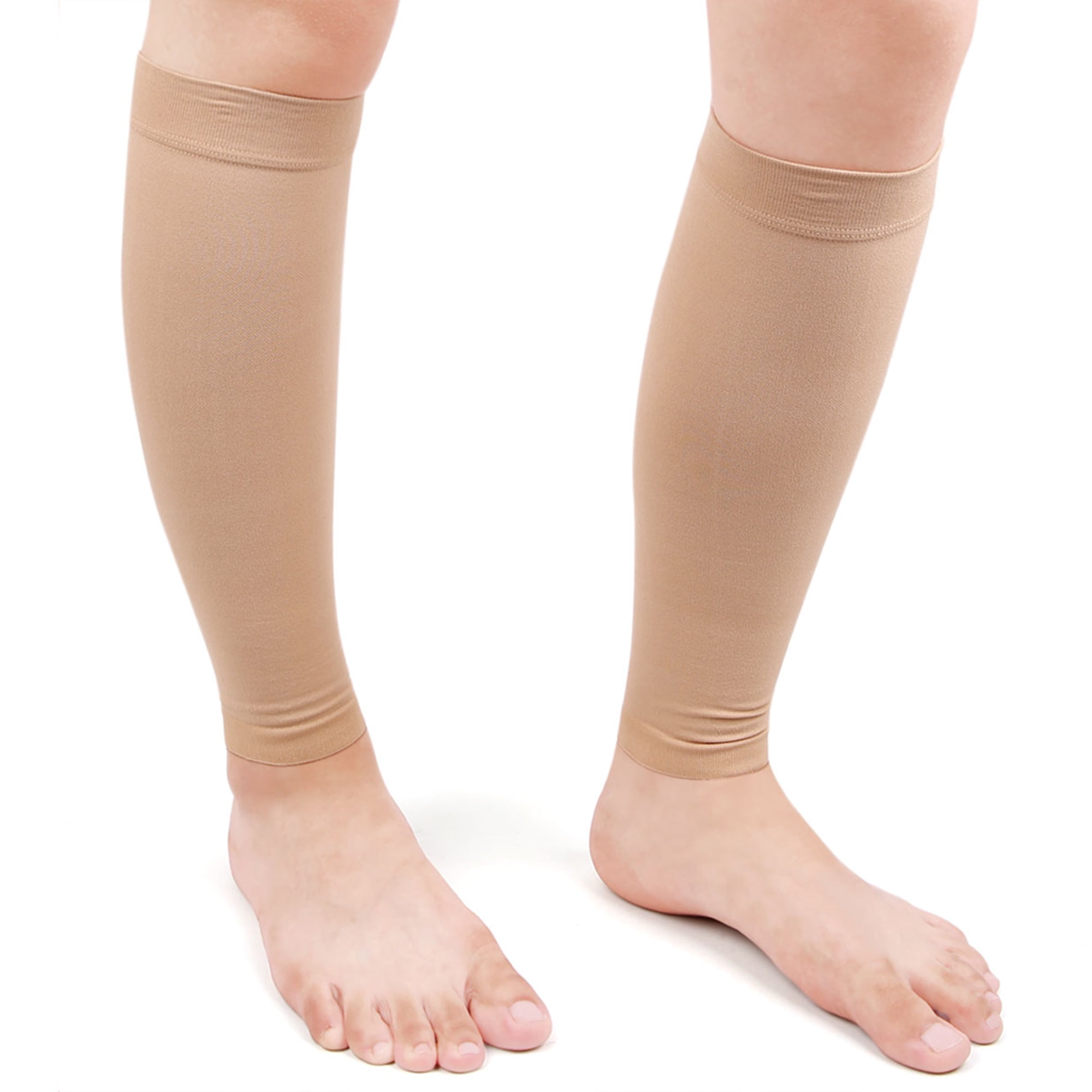 Zipper Compression Socks - Open Toe Knee High Graduated Pressure Support  Hose for Improved Leg Circulation - Unisex - White Large Size - 5 Star  Super Deals 
