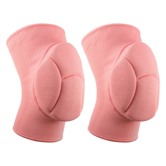Unique Bargains 1 Pair Sporting Protective Knee Pad Breathable Flexible Knee Support Brace Polyester Pink Size M