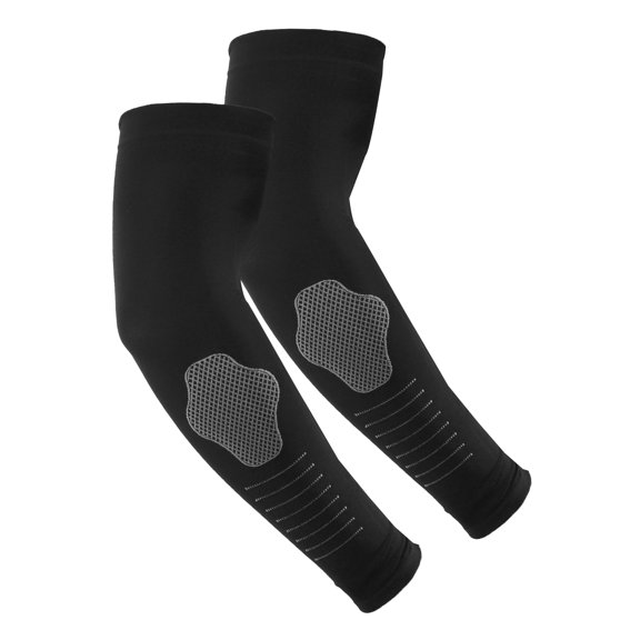 Unique Bargains 1 Pair Sun Protection Arm Sleeves for Cycling Black Gray