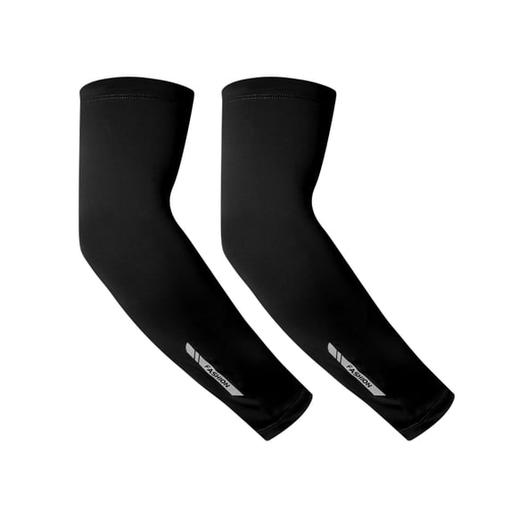 Unique Bargains 1 Pair Sun Protection Arm Sleeves for Outdoor Arm Cover Black