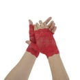 thumbnail image 1 of Unique Bargains 1 Pair Sunblock Fingerless Gloves Floral Thin Sun Block Driving Gloves for Women Red, 1 of 5