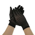 thumbnail image 1 of Unique Bargains 1 Pair Sunblock Mittens Ditsy Floral Lace Sun Block Driving Gloves for Women Black, 1 of 5