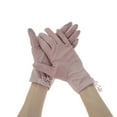 thumbnail image 1 of Unique Bargains 1 Pair Sunblock Mittens Floral Sun Block Driving Gloves for Women Pink, 1 of 5