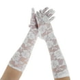 thumbnail image 1 of Unique Bargains 1 Pair Sunblock Mittens Rose Long Sun Block Driving Gloves for Women White, 1 of 5